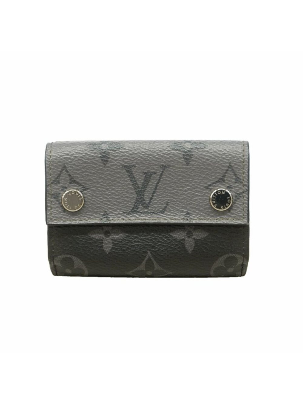 Louis Vuitton Trifold Wallet Monogram Eclipse Reverse Discovery Compact Black